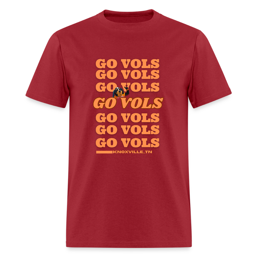 🧡🏈 Go Big Orange! Unisex “GO VOLS” T-Shirt 🤍🔥 - dark red