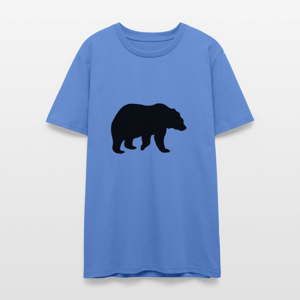 🐻🖤 Fierce & Wild Unisex Organic T-Shirt – Black Bear Graphic Tee 🌿✨ - bright blue