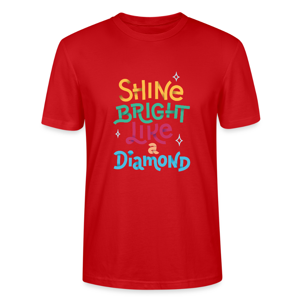 💎✨ Shine Bright Like A Diamond Unisex Organic T-Shirt – Sparkle with Confidence! 🌟👕 - red