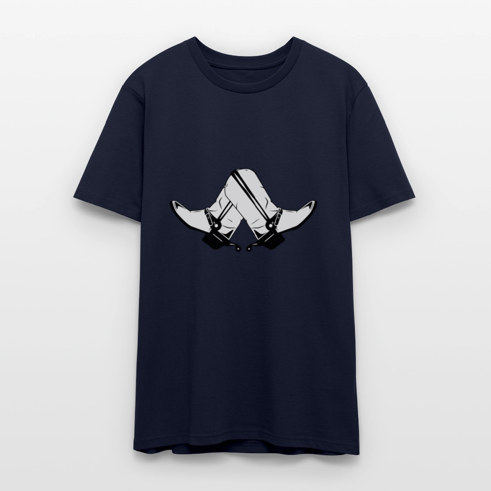 🤠👢 Step Into Style! Cowboy & Cowgirl Boots Unisex Organic T-Shirt 🌿✨ - french navy