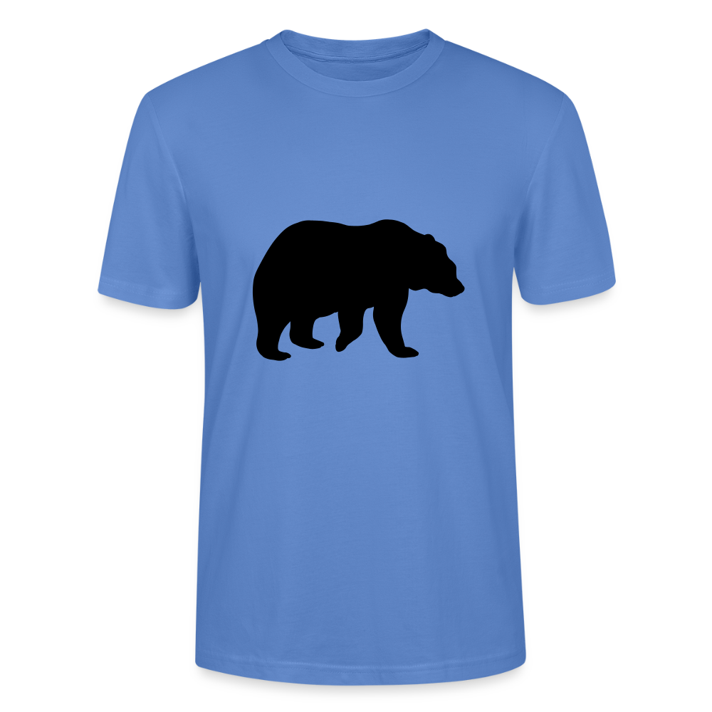 🐻🖤 Fierce & Wild Unisex Organic T-Shirt – Black Bear Graphic Tee 🌿✨ - bright blue