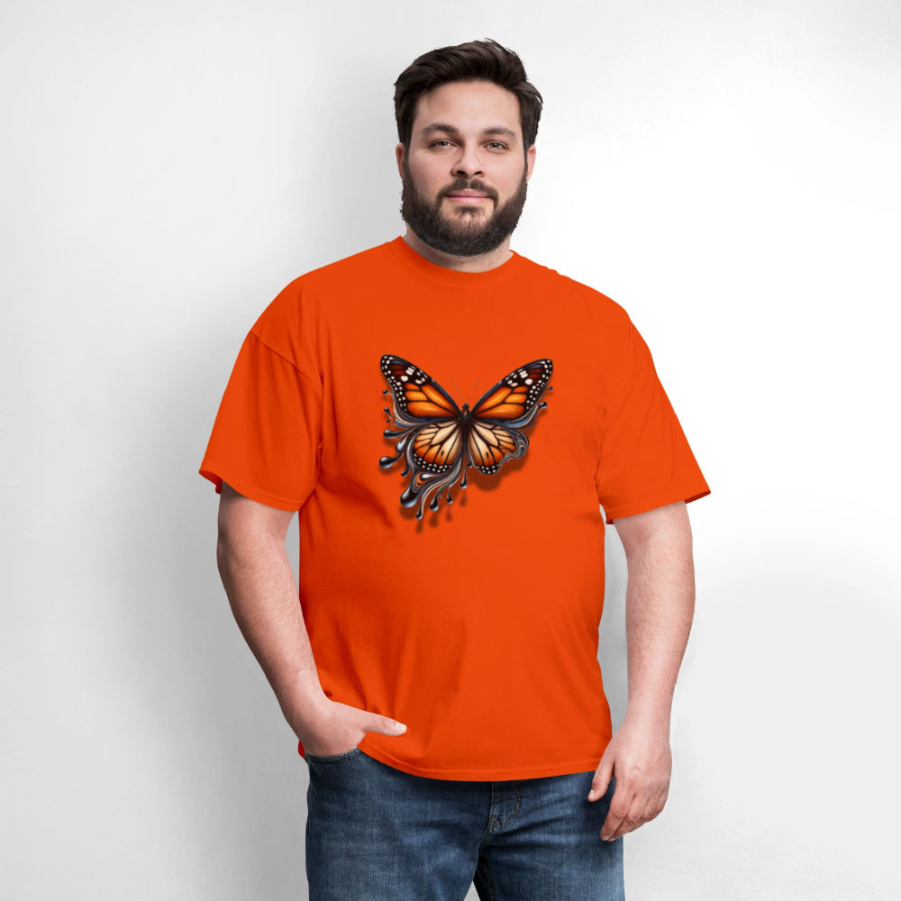 🦋🔥 “Melting Butterfly” Unisex T-Shirt ✨🌈 Bold • Artistic • Trendy 🎨💖 - orange