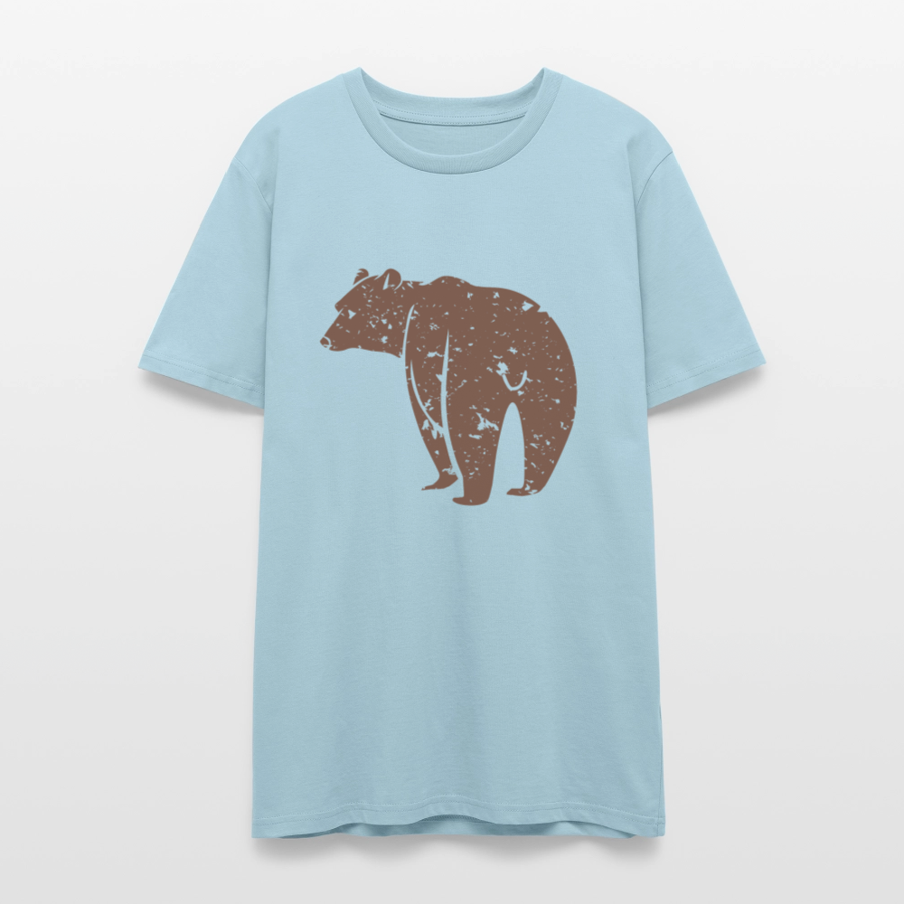 🐻✨ Bold & Wild Unisex Organic T-Shirt – Bear Graphic Tee 🌿💪 - sky blue