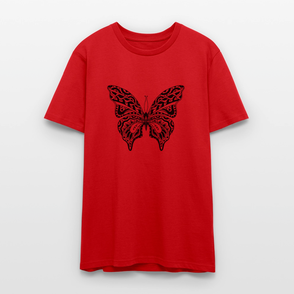 🦋✨ Spread Your Wings Unisex Organic T-Shirt – Butterfly Graphic Tee 🌿💖 - red