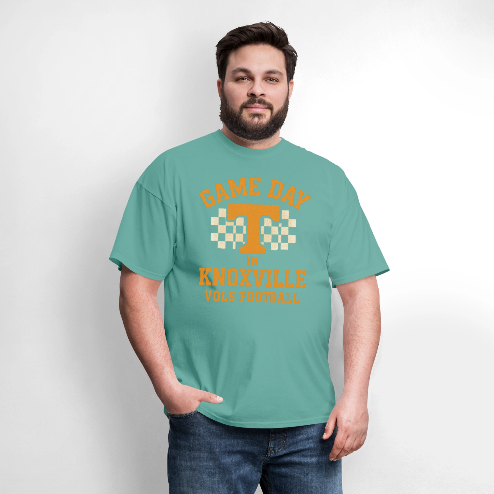 🏈🍊 “Game Day in Knoxville” Unisex T-Shirt 🤠🔥 Go Vols! Big Orange Energy! 🧡💪 - aquatic