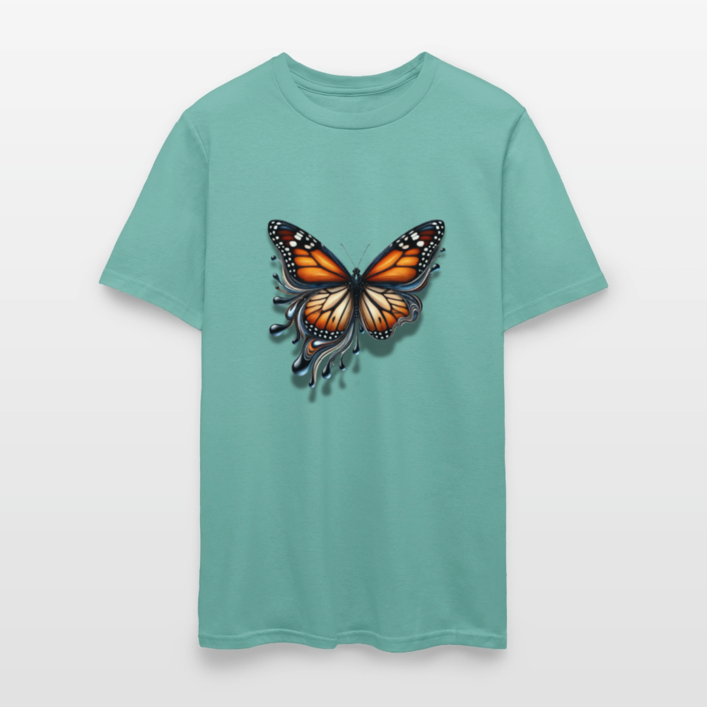 🦋🔥 “Melting Butterfly” Unisex T-Shirt ✨🌈 Bold • Artistic • Trendy 🎨💖 - aquatic