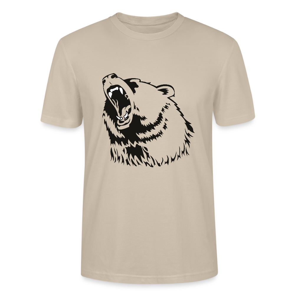 🐻✨ Wild & Bold Unisex Organic T-Shirt – Bear Head Graphic Tee 🌿💪 - dust