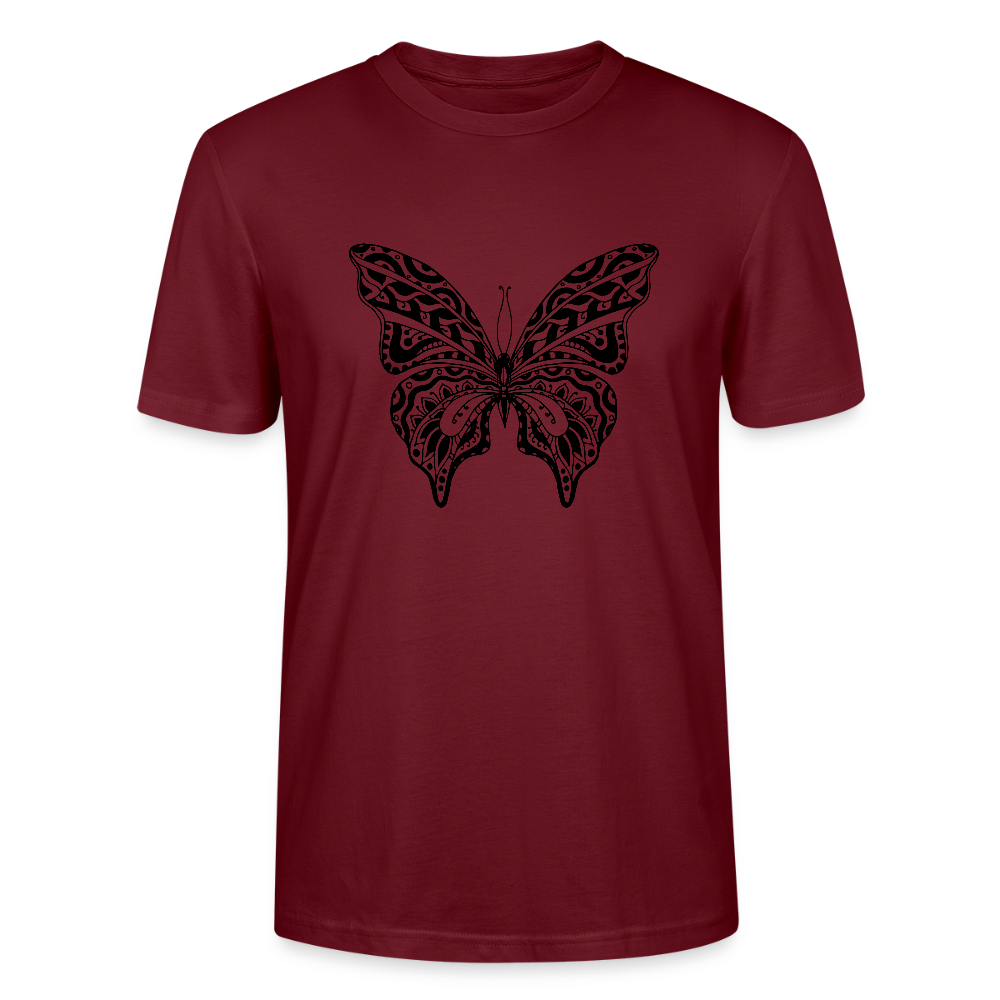 🦋✨ Spread Your Wings Unisex Organic T-Shirt – Butterfly Graphic Tee 🌿💖 - burgundy