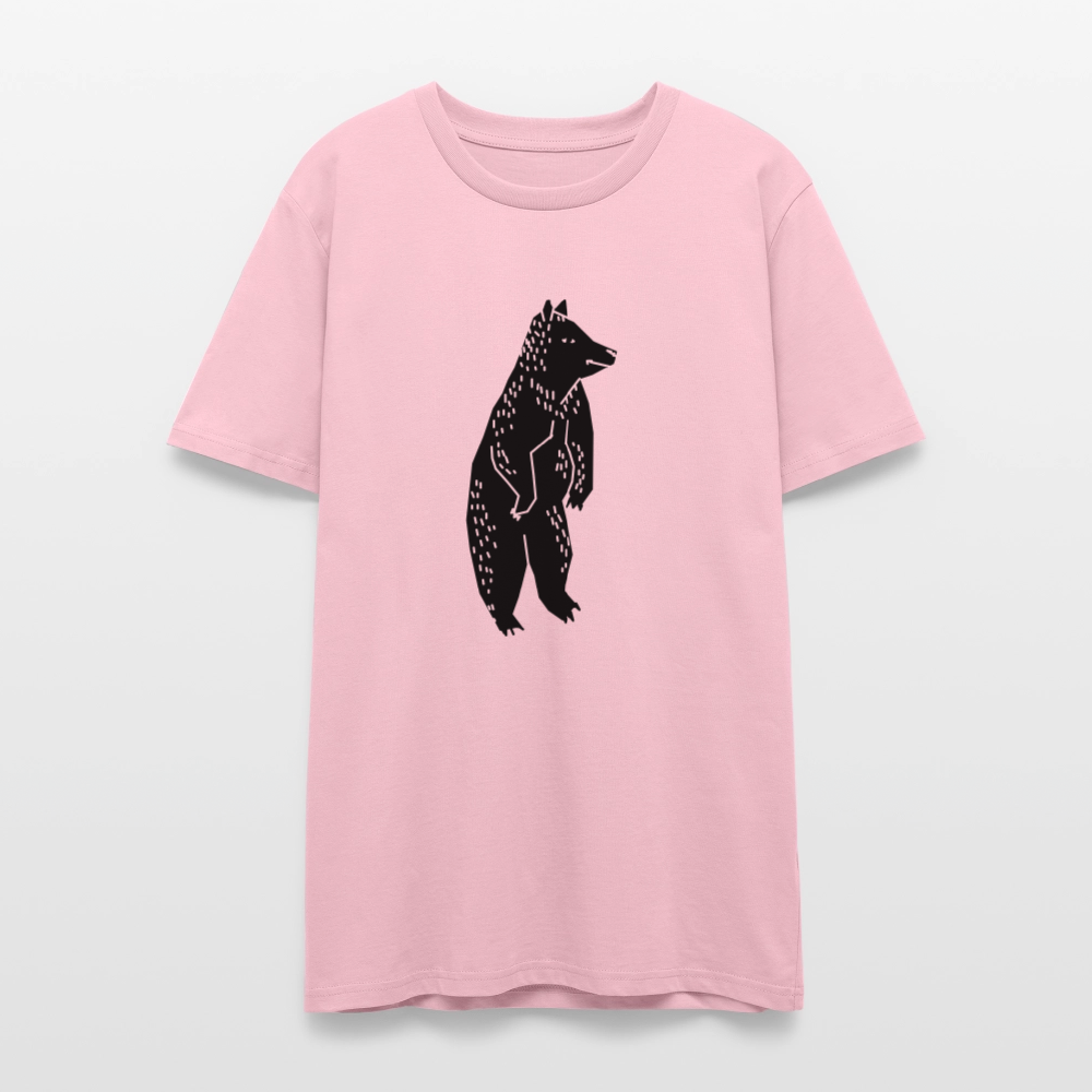 🐻💪 Majestic Bear Unisex Organic T-Shirt – Stand Tall Graphic Tee 🌿✨ - pale pink
