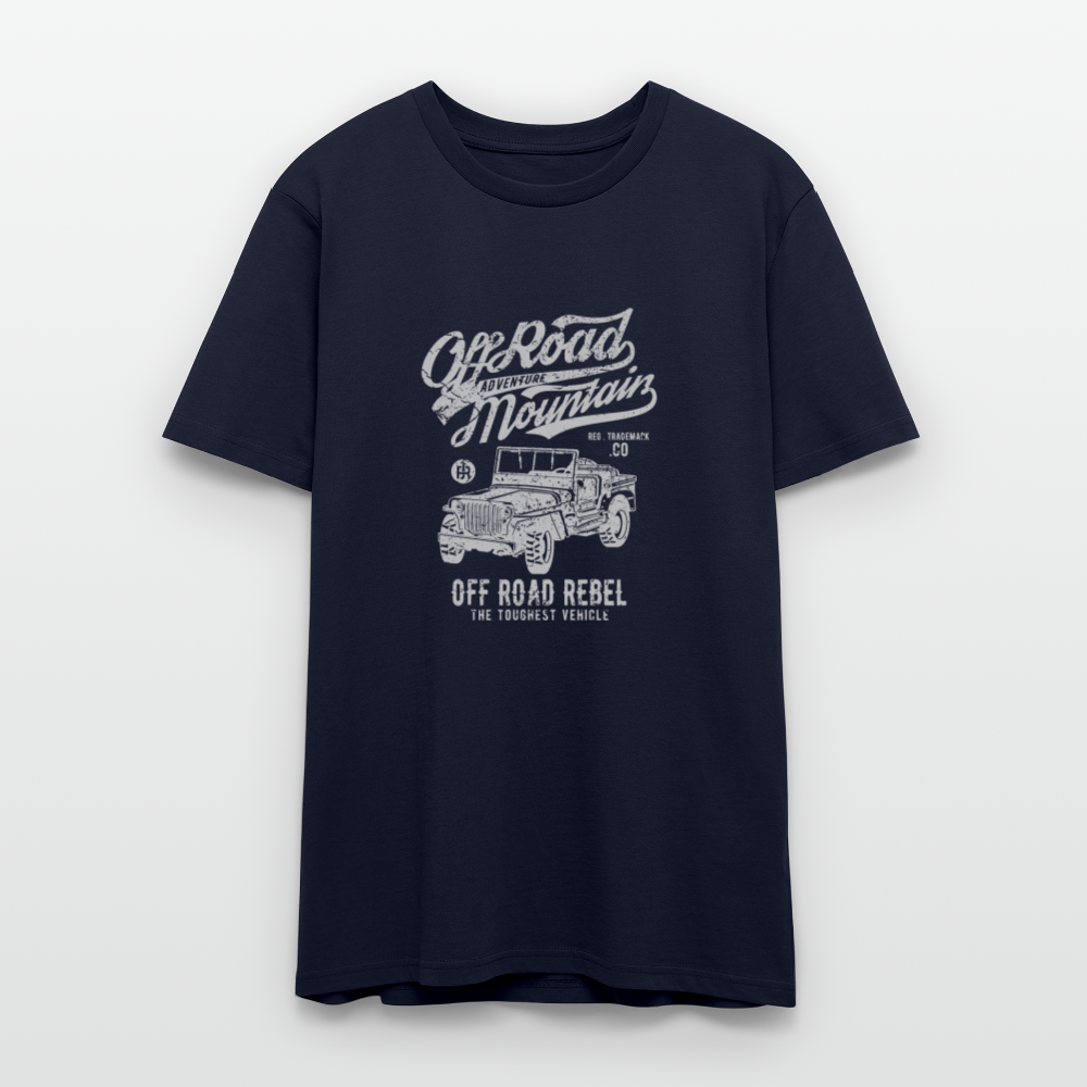 🏔️🚙 Off Road Mountain – Off Road Rebel Unisex Organic T-Shirt 🤠🌿 - french navy