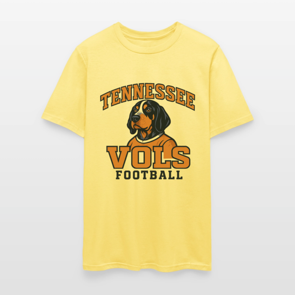 🧡🐾 “Tennessee Vols Football” Unisex T-Shirt with Smokey the Dog 🏈🔥 Big Orange Spirit! 🍊 - cornsilk