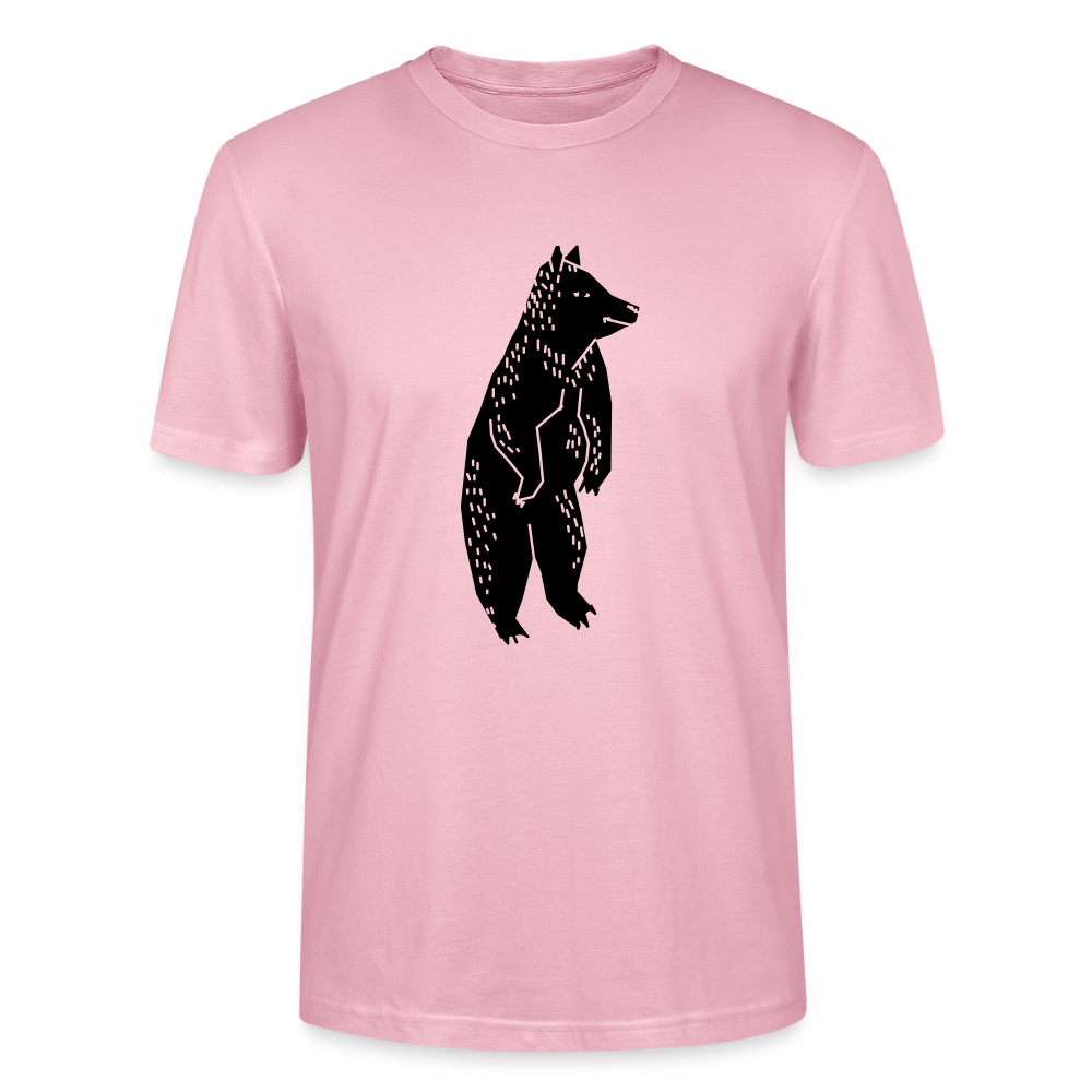 🐻💪 Majestic Bear Unisex Organic T-Shirt – Stand Tall Graphic Tee 🌿✨ - pale pink