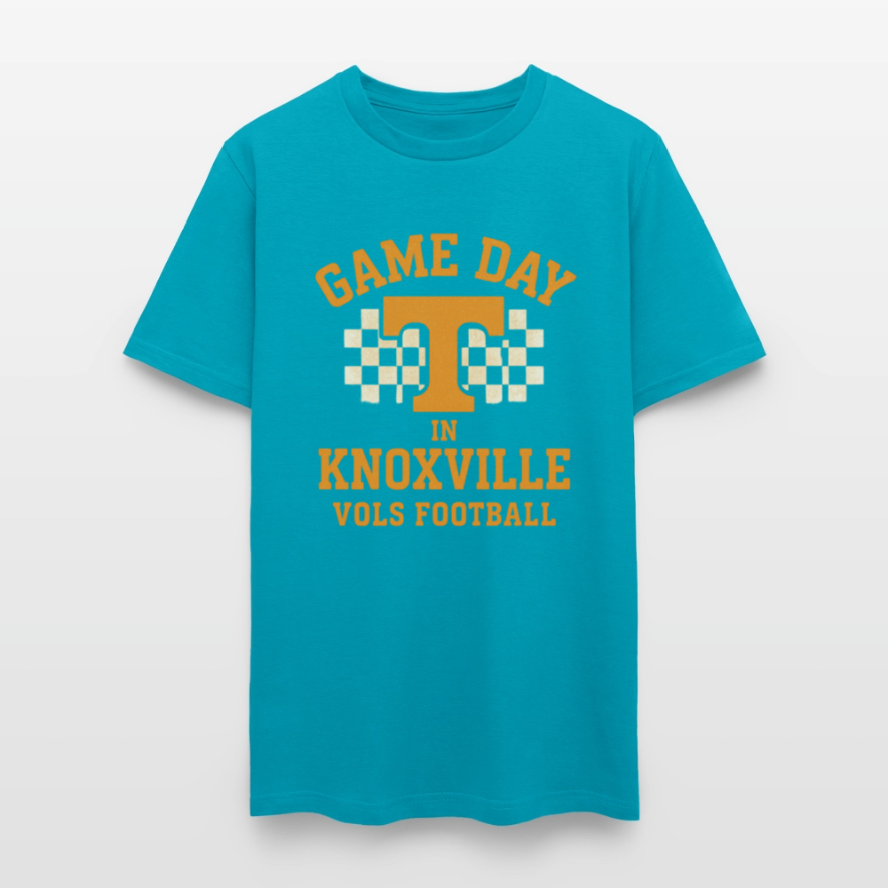 🏈🍊 “Game Day in Knoxville” Unisex T-Shirt 🤠🔥 Go Vols! Big Orange Energy! 🧡💪 - turquoise