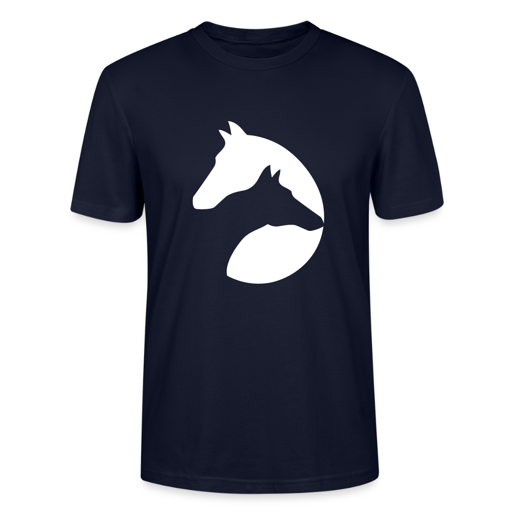 🐴✨ Majestic Spirit Unisex Organic T-Shirt – Horse Head Graphic Tee 🌿🤠 - french navy