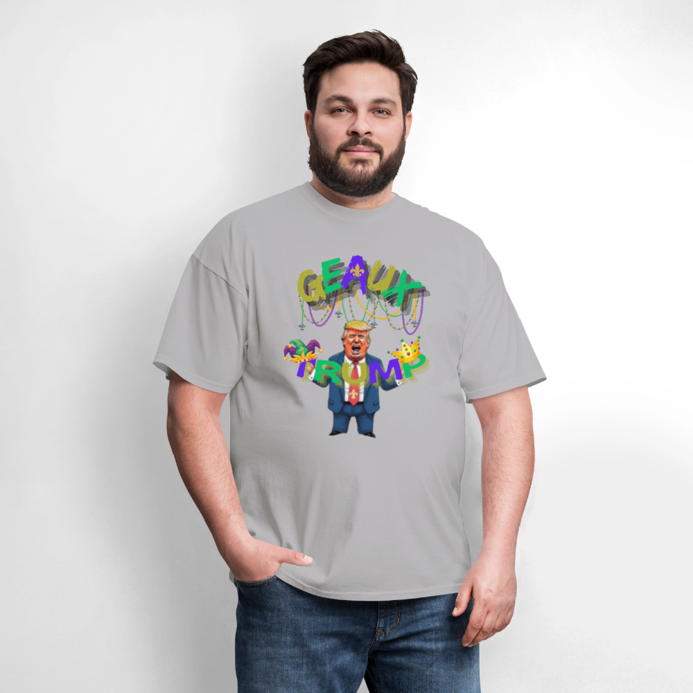 🇺🇸🔥 “Geaux Trump” Unisex T-Shirt 🧡💪 Bold • Patriotic • Statement Tee 🏛️✨ - gravel 