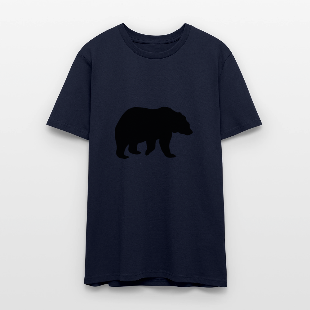 🐻🖤 Fierce & Wild Unisex Organic T-Shirt – Black Bear Graphic Tee 🌿✨ - french navy