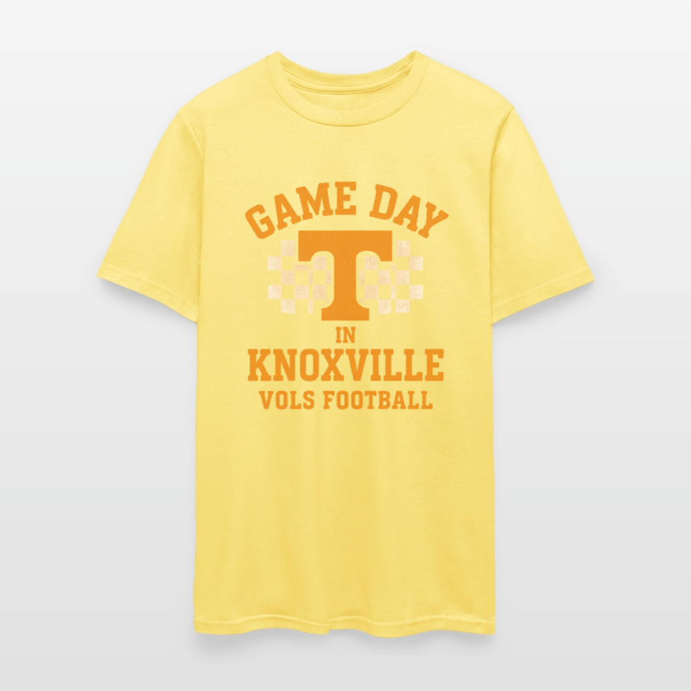 🏈🍊 “Game Day in Knoxville” Unisex T-Shirt 🤠🔥 Go Vols! Big Orange Energy! 🧡💪 - cornsilk